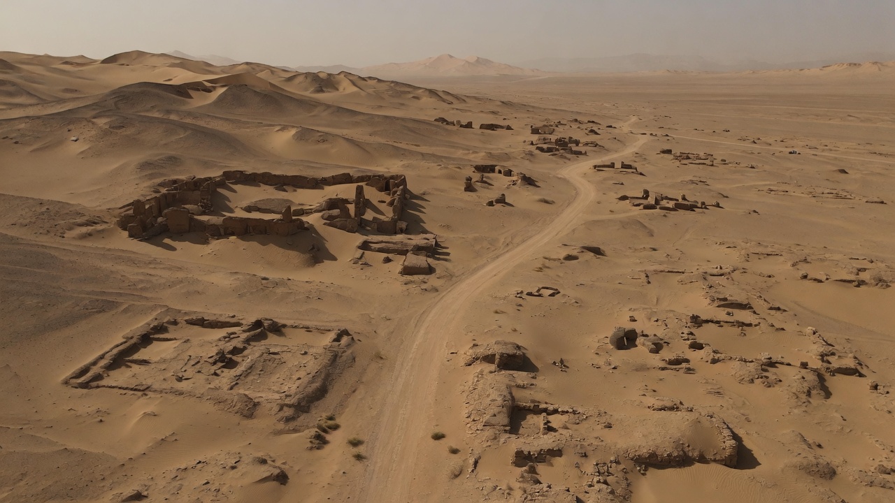The Takli Malan Desert, stretching out beyond AO's border
